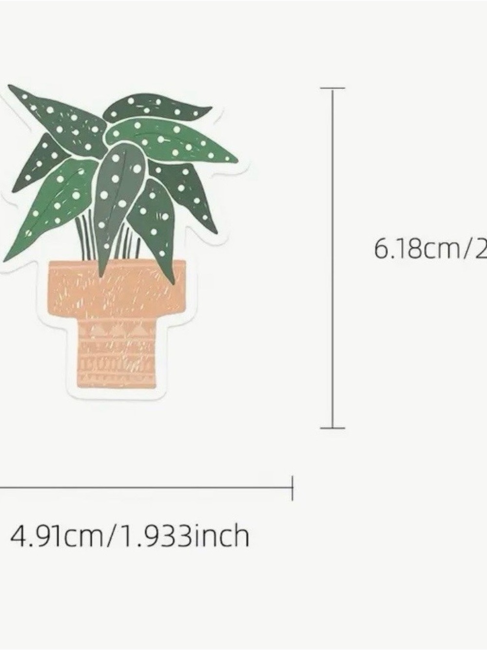 44 Potted Green Plants Stickers Cactus Succulents - Picture 6 of 10